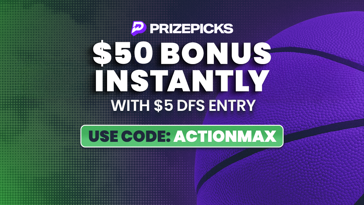 PrizePicks Promo Code ACTIONMAX: Submit $5 Lineup, Get $50 Instantly for Any Sport Today Image